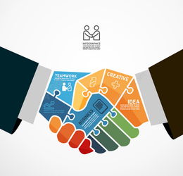 商務(wù)團(tuán)隊(duì)合作信息圖矢量素材 高效溝通與協(xié)作的視覺工具